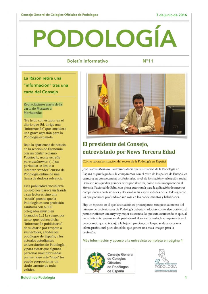 Boletín Informativo Nº 11 – Consejo General de Colegios 