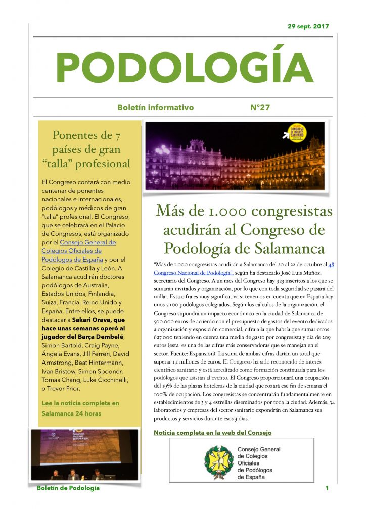 Boletin Informativo Nº 27 – Consejo General de Colegios 